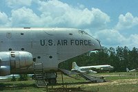 Click to see larger image
C-124A 51-0089, C-54G 45-0579, and U-4B (s/n unknown) at the Robins AFB Museum in 1987.  Now a major museum known as the Museum of Aviation, in 1987 it was just beginning to assemble its collection of aircraft including these examples awaiting restoration.