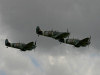 Spitfires MH434 (Mk.IXc), EP120 (Mk.Vb), and TA805 (Mk.IX) at Flying Legends, Duxford airshow 2006    - Picture by Webmaster