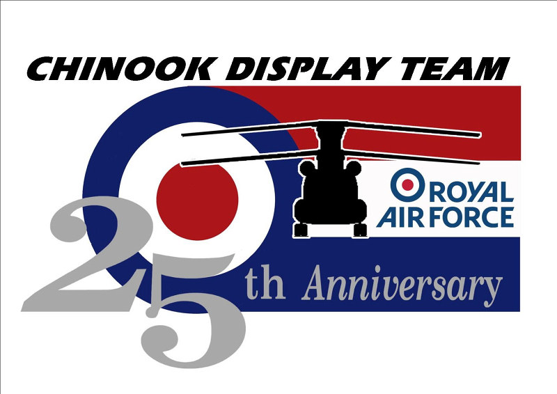 25th anniversary of Chinook ops at RAF Odiham logo.