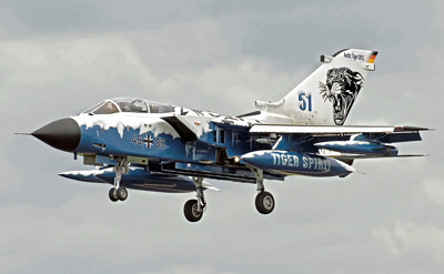 Photo Competition - 
German 'Arctic Tiger' scheme Tornado arriving for RIAT 2012. Taken on a Nikon D90 with Nikon 70-300mm lens - Keith Griffiths