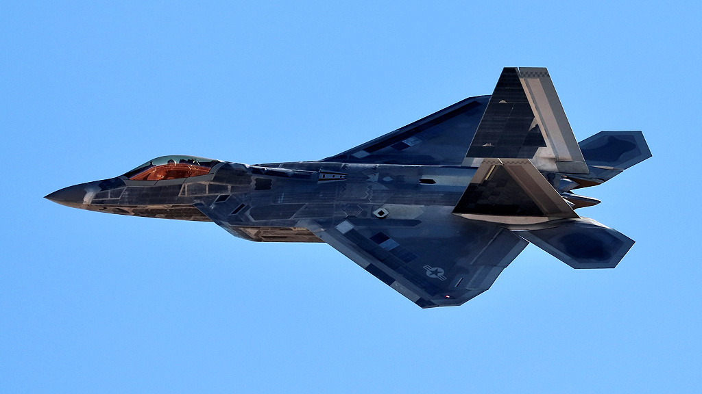 Photo Competition - Taken at Red Flag RF23-1, Nellis AFB, NV, with my Canon EOS800D and 100-400 lens , it's the USAF F-22 'Special' , with lots of 'Black panels!' - Peter Busby