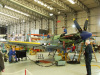 Spitfire Mk.XVIIIe - SM969 having re-traction tests yesterday 4th May 2008 in the TFC hanger, Duxford  - pic by Gary Watson