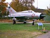  Mig 21 is parked at Soesterberg museum in Holland.