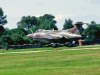 Buccaneer doing a low run at Church Fenton just after take off  - Photo by John Bilcliffe