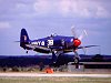Hawker Sea Fury landing at Church Fenton in 94,owned at the time by a Mr J Bradshaw.
