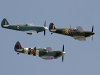 Spitfires  PS915 (PR.XIX), P7350 (Mk.IIa), and MJ627 (Tr.IX)     taken at Waddington airshow 2006 -  Picture by Webmaster