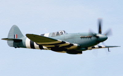 BBMF Griffon engined Spitfire XIX - Eastbourne Airshow.